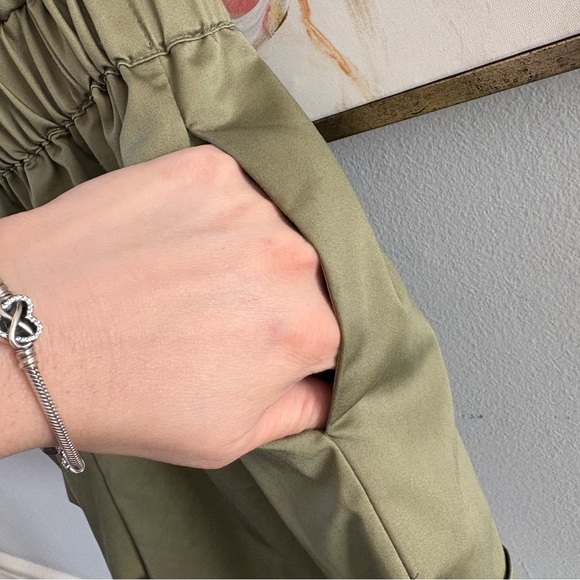 Alberto Makali Olive Green Romper with Gold Button Detail, Size S - Picture 12 of 12